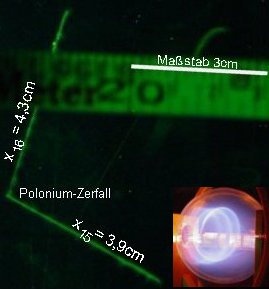 Nebelkammer: Energie und Reichweite von Alpha-Teilchen; sowie Fadenstrahlrohr: spezifische Ladung von Elektronen